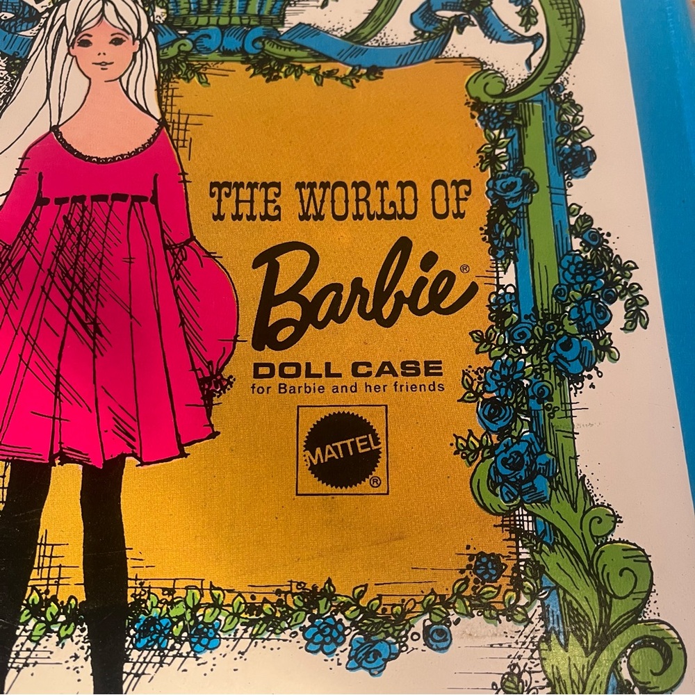 Vintage 1968 Mattel The World of Barbie Latched Doll Case, No. 1002, Pre-Owned